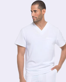 dk635 mens v neck top with embroidery logo