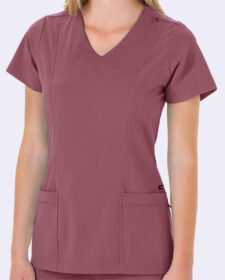 jockey women’s mock wrap scrub top