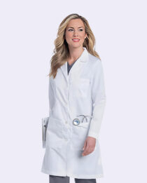 labcoat with four button closure