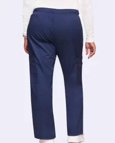 women’s elastic waist navy scrub pant