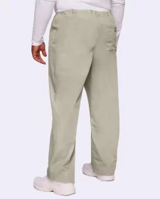 men’s drawstring cargo khaki scrub pant