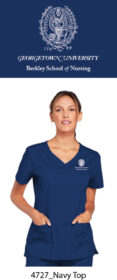 women's v neck navy scrub top