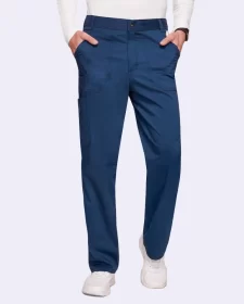 men's zip fly cargo navy scrub pant